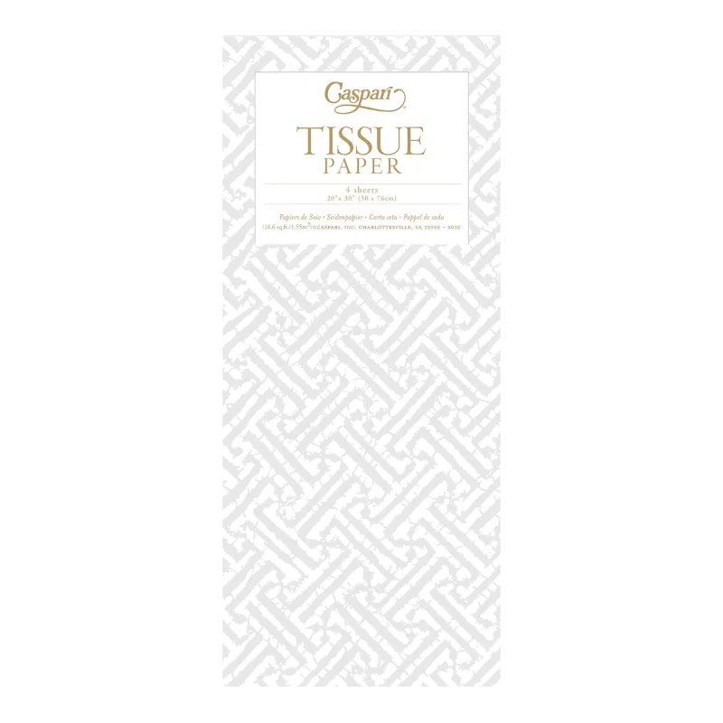Papier de soie Caspari Pearl Fretwork