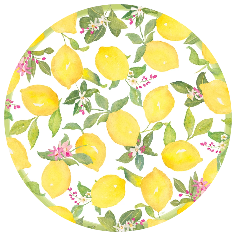 Caspari Papier Set de table Limoncello Citrons Jaune