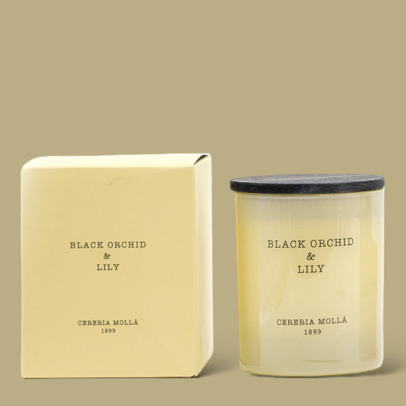 Black Orchid and Lily Bougie Cereria Molla