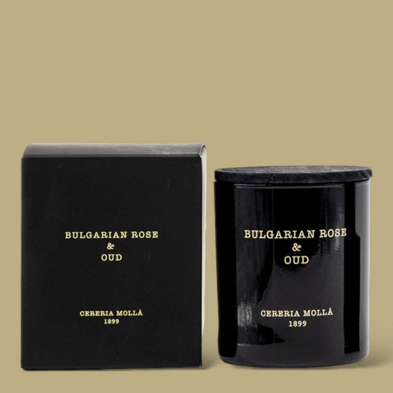 Bougie à la rose bulgare et à l'oud Cereria Molla