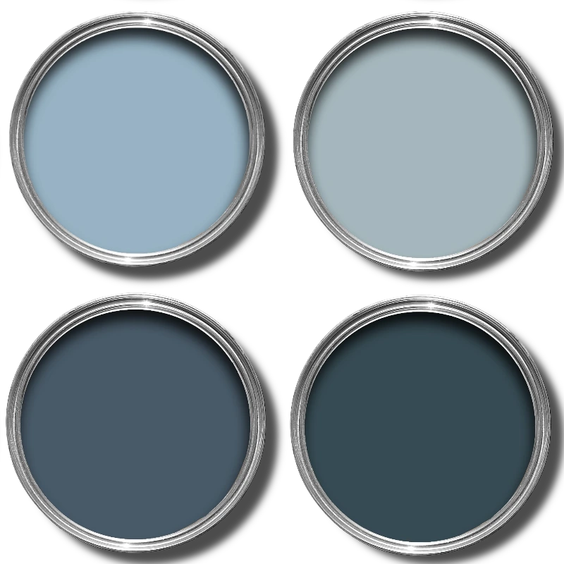 Bleus Rêves maritimes Échantillon Pot Lot Bleu