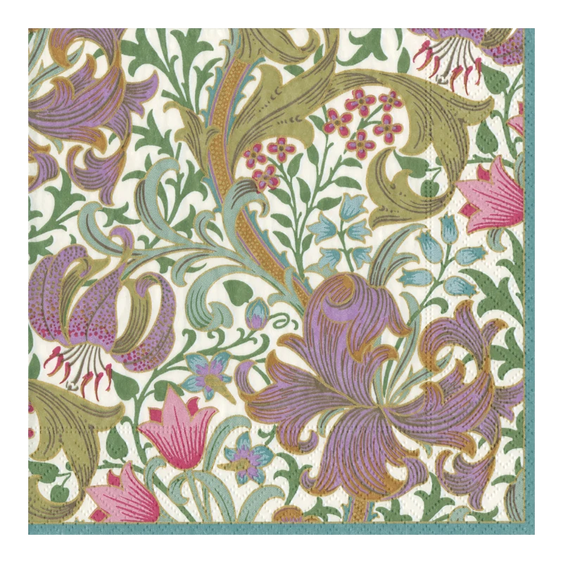 Casapari Serviette de table Golden Lily Ivory Cocktail 12920C