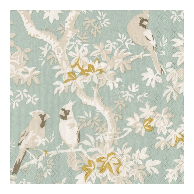 Casapari Serviette de table Scenic Songbirds Celadon Lunch 18081L