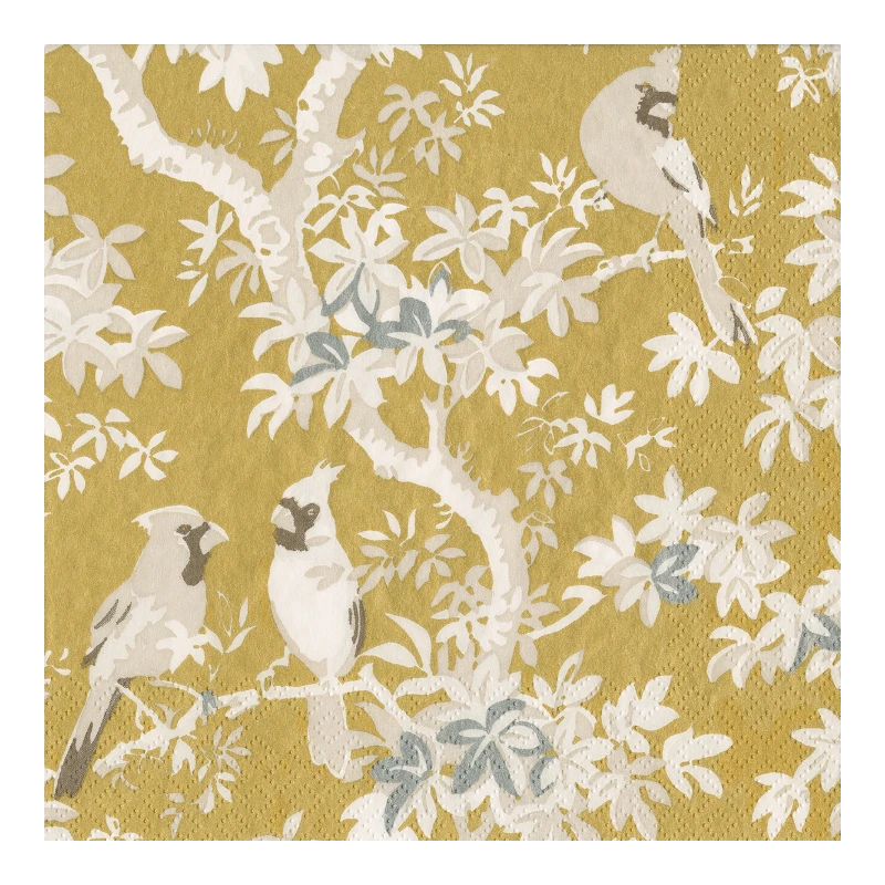 Casapari Serviette de table Scenic Songbirds Gold Ivory Dinner 18080D
