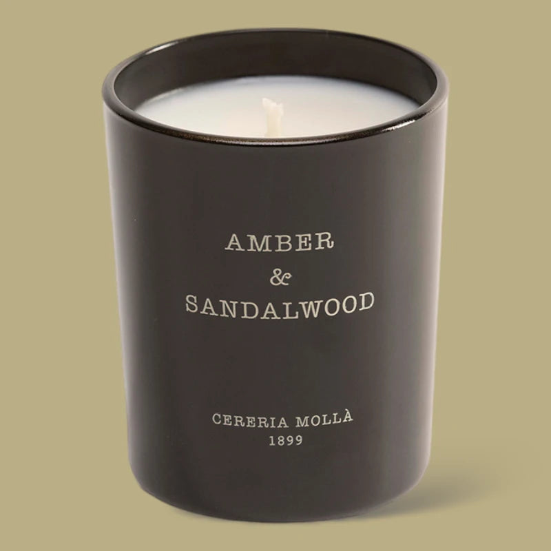 Bougie Ambre et bois de santal Cereria Molla