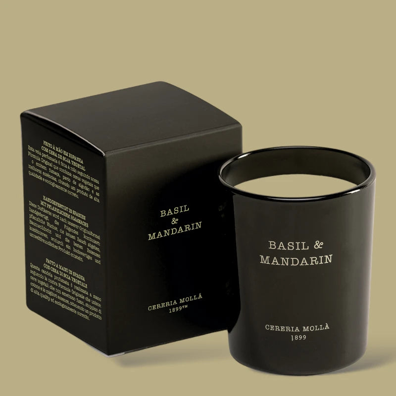 Bougie Basil et Mandarin Cereria Molla
