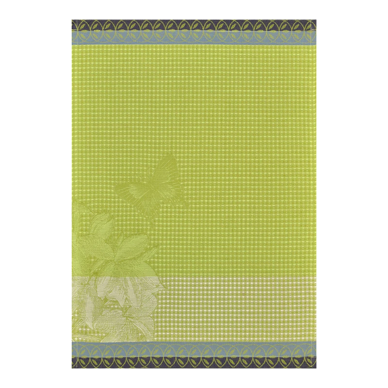 Serviette de bain Le Jacquard Francais Jardin Des Papillons Succulente 29505