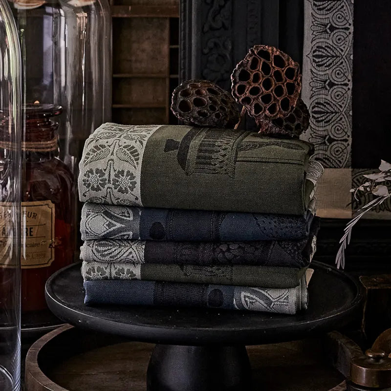 Le Jacquard Francais Torchon Curiosites Minerales CharbonLe Jacquard Francais Torchon Curiosites Florales Empires