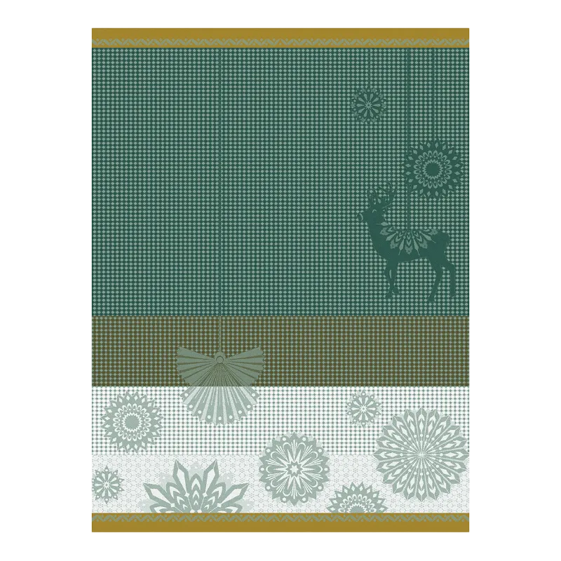 Le Jacquard Francais Serviette Lumieres D'étolies Emeraude