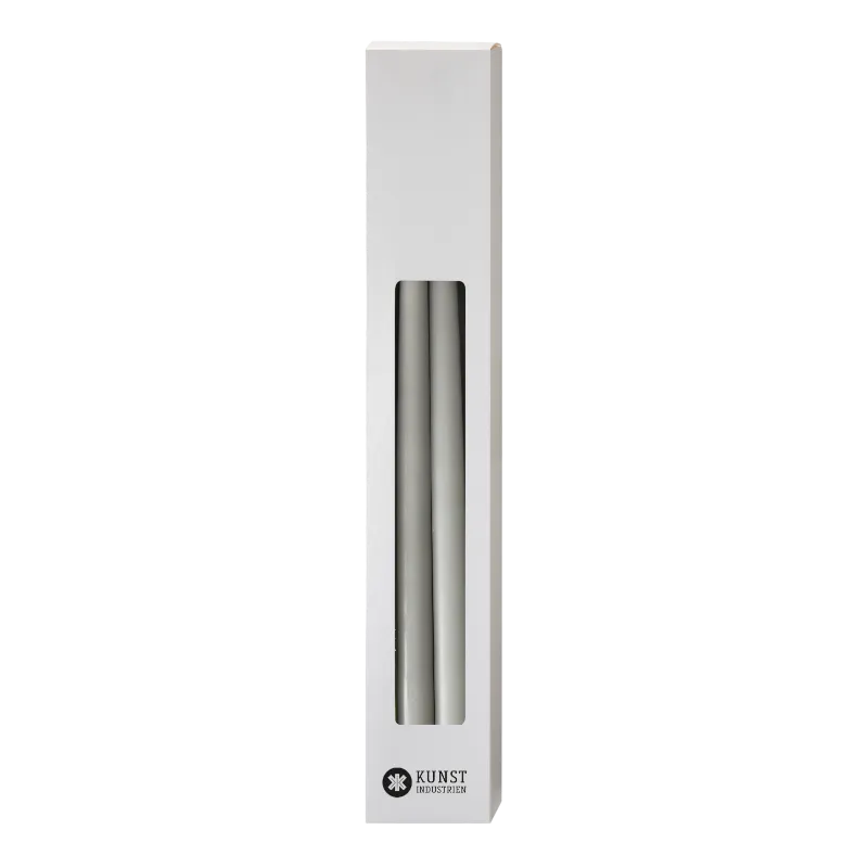 Industries d'art Bougies bâton 13 mm 28 cm Gris clair