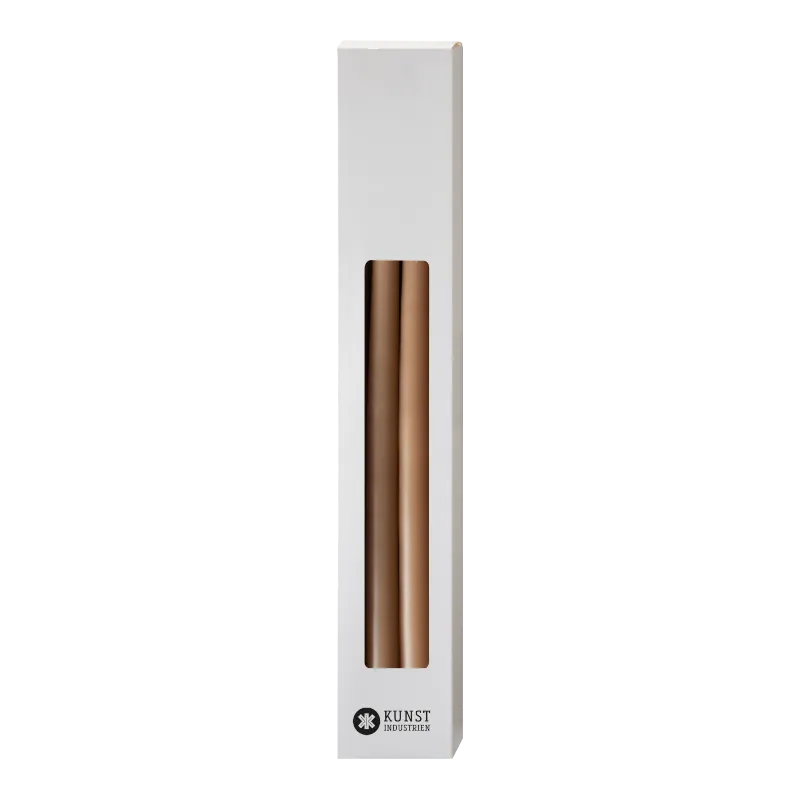 Industries d'art Bougies bâton 13 mm 28 cm Nougat