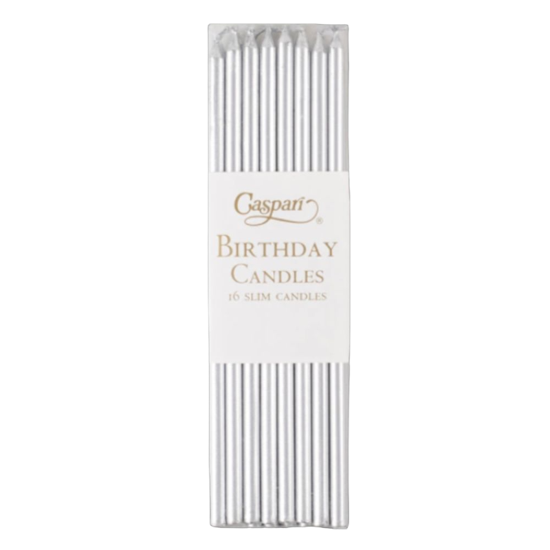 Birthday Candles Bougies d'anniversaire Caspari Argent