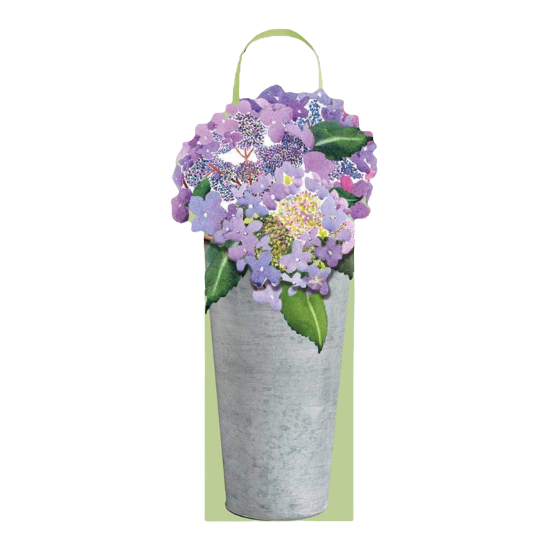 Sac à bouteilles Caspari Hydrangeas Hortensias