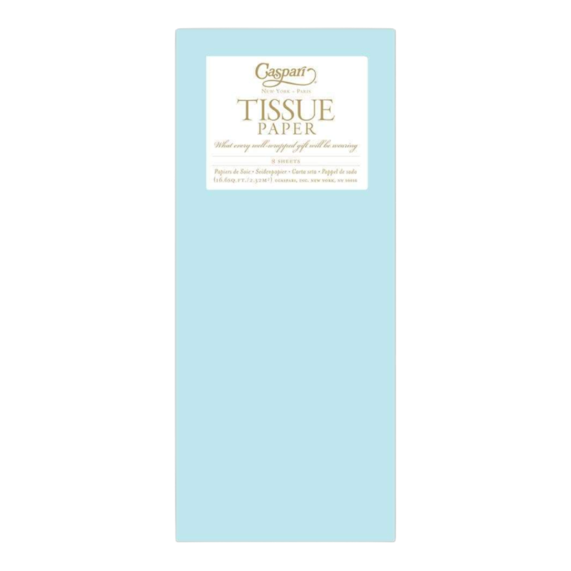 Papier de soie Caspari Uni Bleu