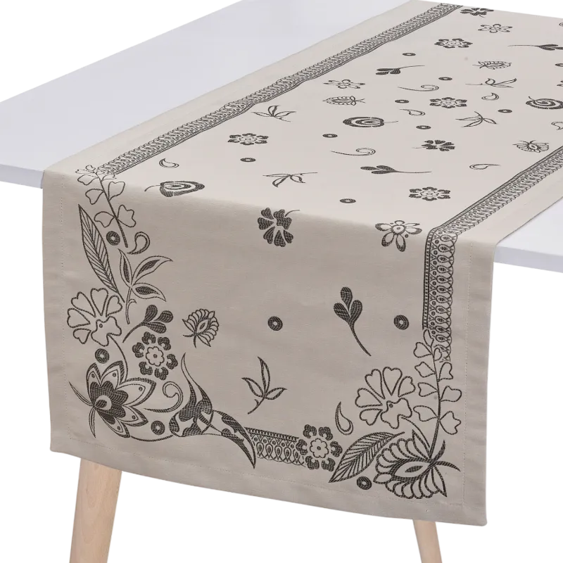 Chemin de table Haute Couture Caviar Le Jacquard Francais