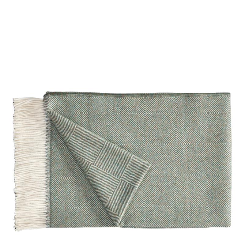 Christian Fischbacher Plaid Noble Vert 130 x 200 cm Couverture Baby Alpaca