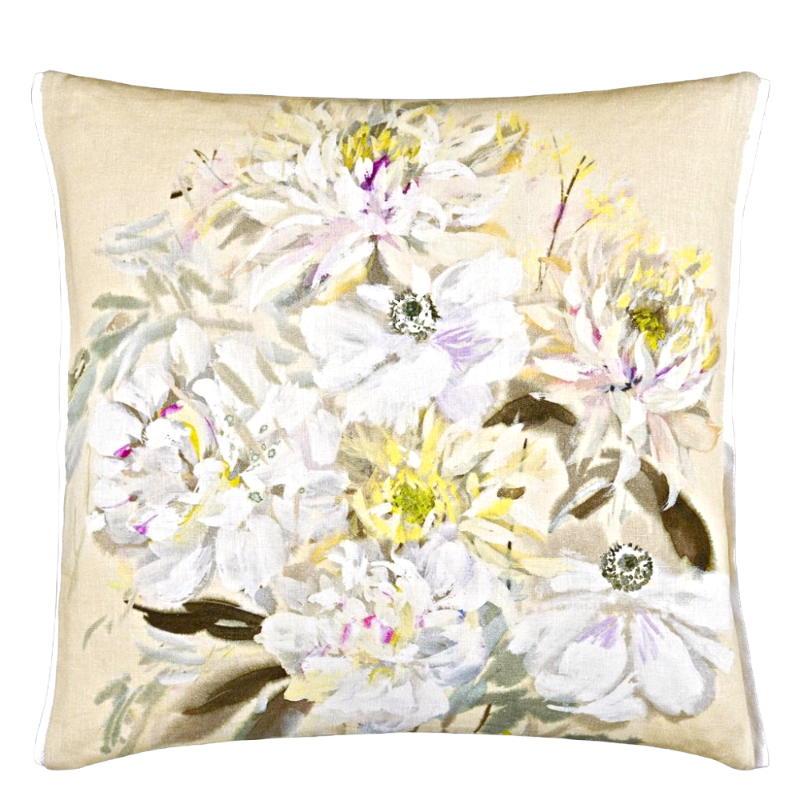 Designers Guild Coussin Montelupo Birch Jaune Blanc