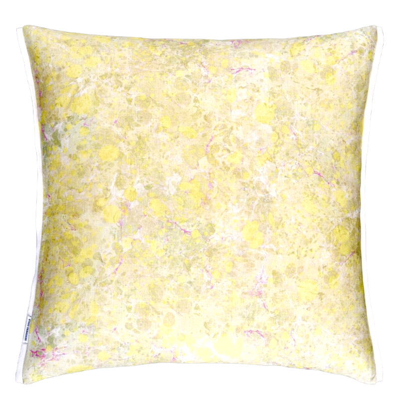 Designers Guild Coussin Montelupo Birch Jaune Blanc