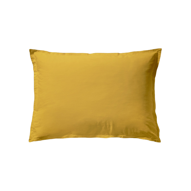 Essix Coton Lave Soft Line Curry Jaune Parure de lit 50 x 70 cm