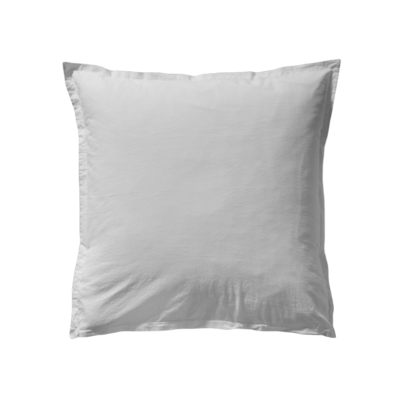 Essix Coton Lave Soft Line Gris Mastic Parure de lit 65 x 65 cm