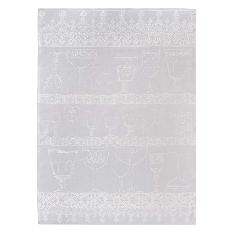 Le Jacquard Francais Torchon à vaisselle Linge Cristal Blanc