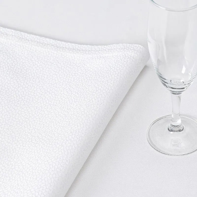 Le Jacquard Francais Nappe Uni Blanc Galuchat