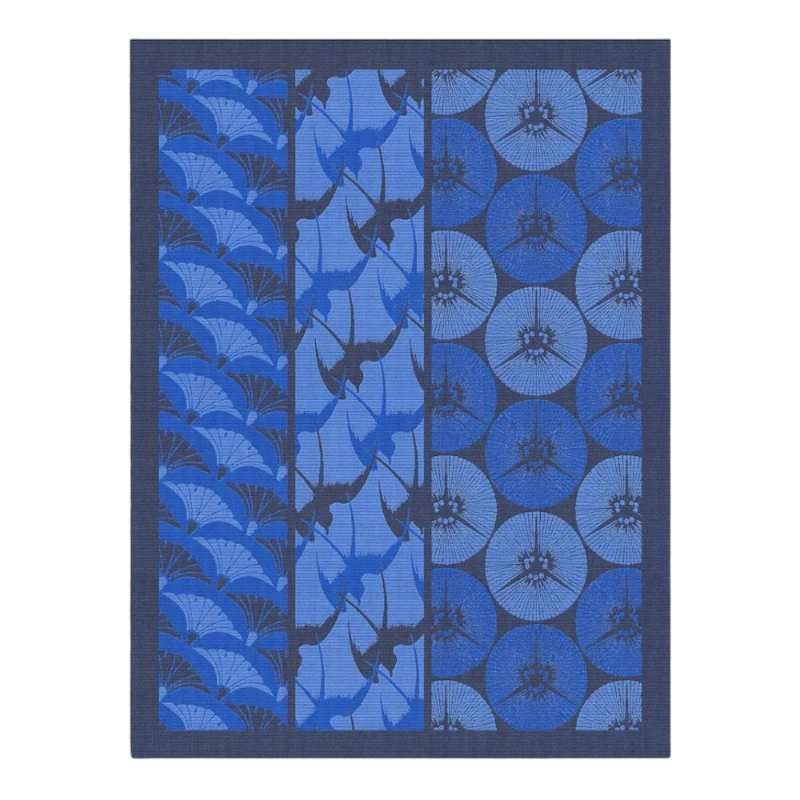 Le Jacquard Francais Torchon Yukata Indigo bleu
