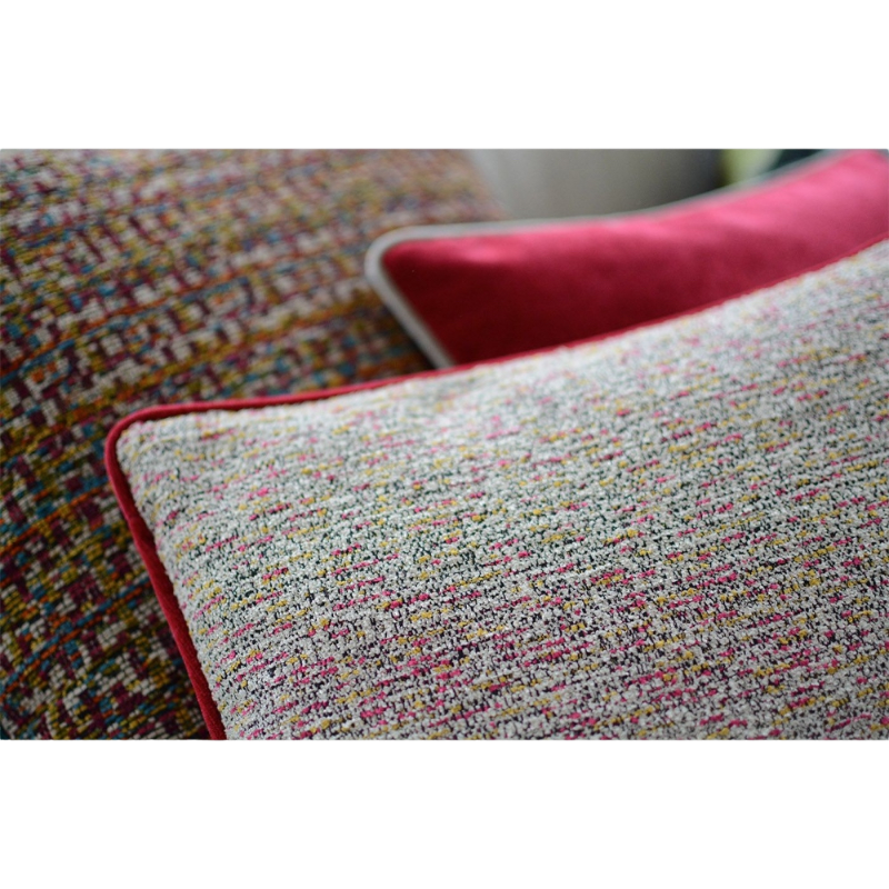 Rohleder Home Collection Coussin Jacky O Rouge Rose Jaune