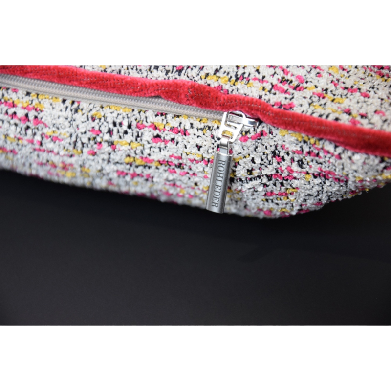 Rohleder Home Collection Coussin Jacky O Rouge Rose Jaune