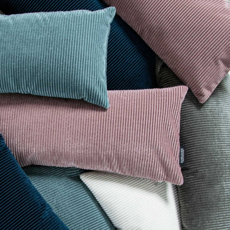Rohleder Home Collection Coussin Lounge Velours pétrole turquoise