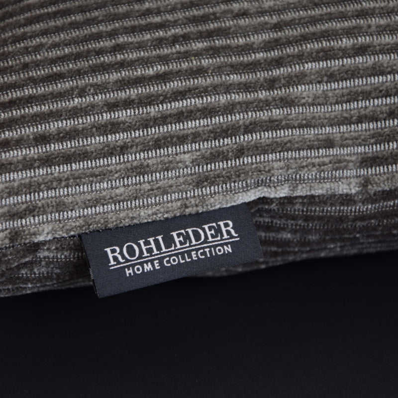Rohleder Home Collection Coussin Lounge Velours gris Steel