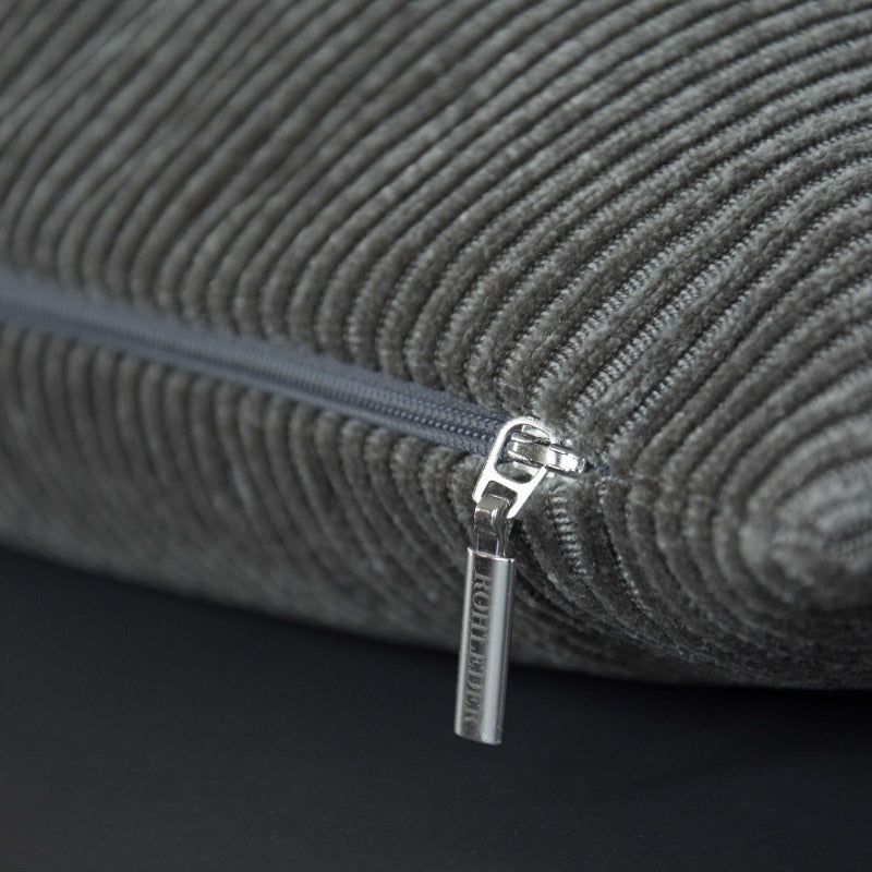 Rohleder Home Collection Coussin Lounge Velours gris Steel