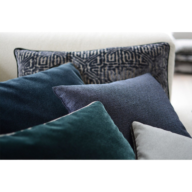 Rohleder Home Collection Coussin Move Bleu métallique