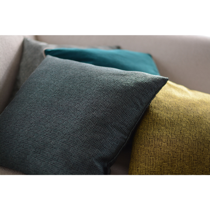 Rohleder Home Collection Coussin Move Bleu foncé métallique