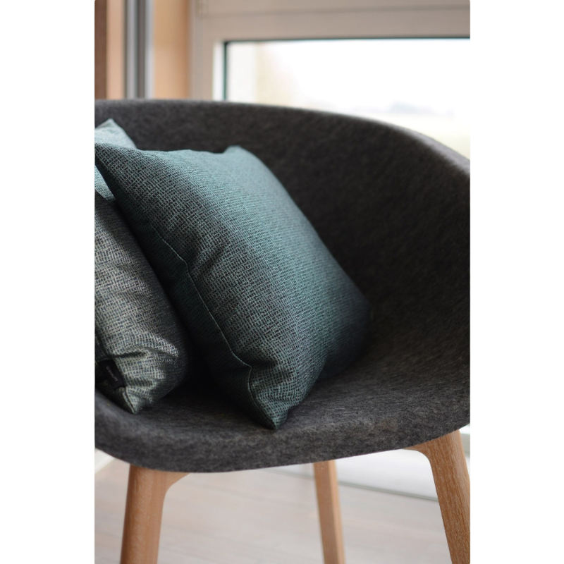 Rohleder Home Collection Coussin Move Bleu foncé métallique