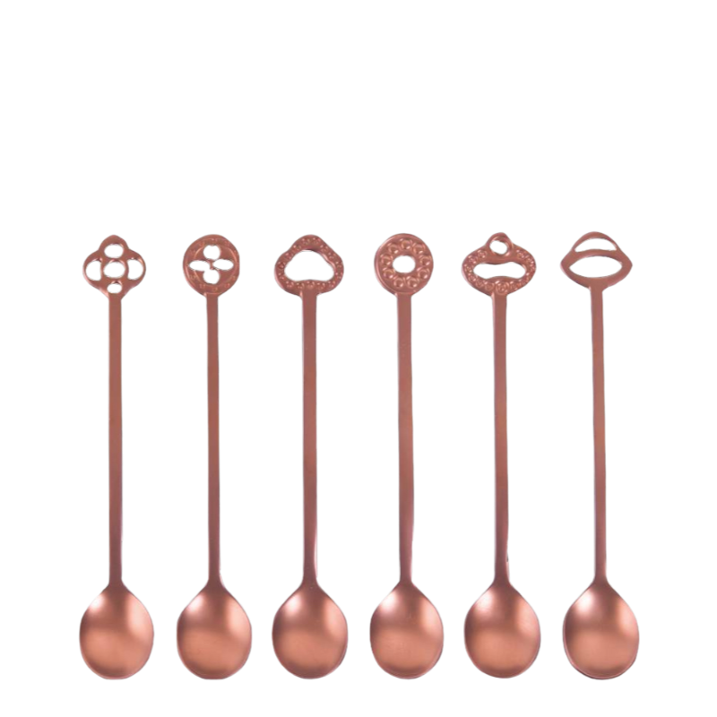 Sambonet Oriental Antique Copper Cuillère à espresso Cuillère à moka Cuillère à apéritif
