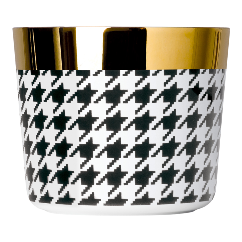 SIEGER by Fürstenberg Porcelaine Sip Of Gold Coupe à champagne Black White Pepita