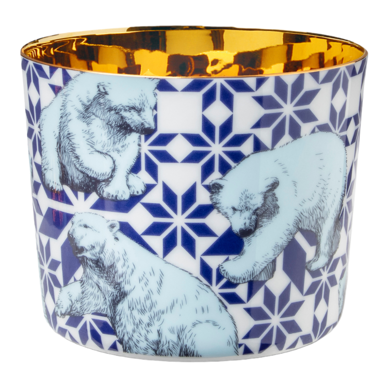 SIEGER by Fürstenberg Porcelaine Sip Of Gold Coupe à champagne The Polar Bears