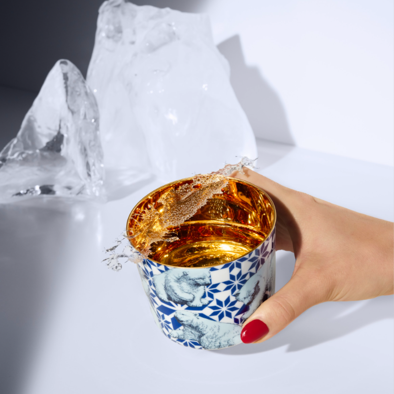 SIEGER by Fürstenberg Porcelaine Sip Of Gold Coupe à champagne The Polar Bears