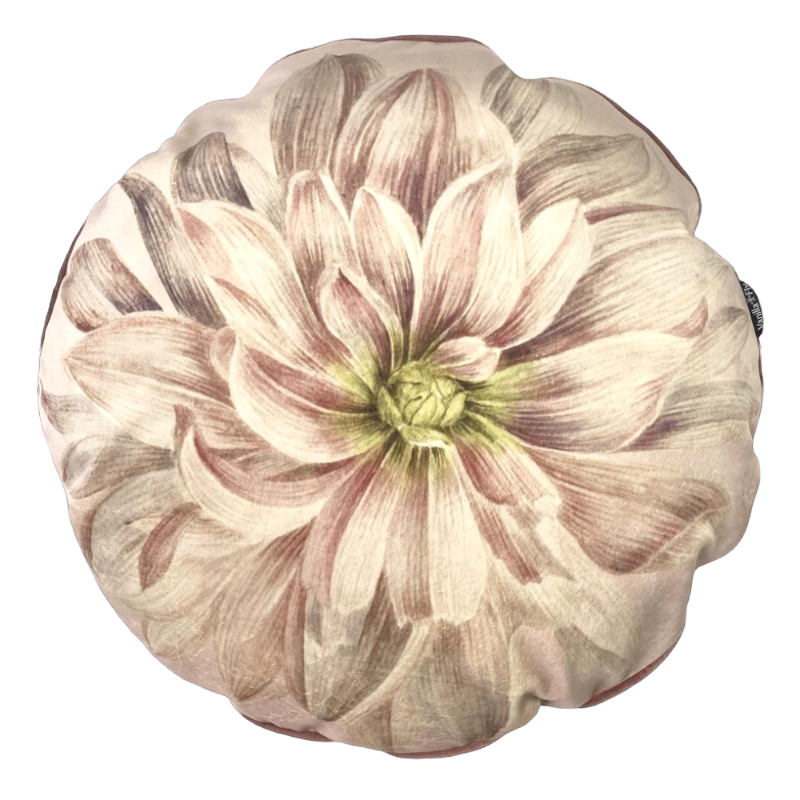 VanillaFly Coussin Dahlia Nude Fleur rose