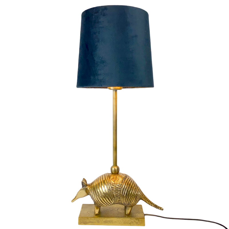 VanillaFly Armadillo lampe avec abat-jour en velours inclus