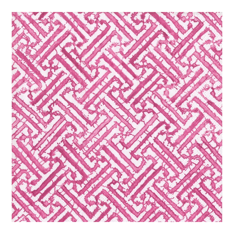 Caspari Serviette de table en papier Fuchsia Fretwork 16453L