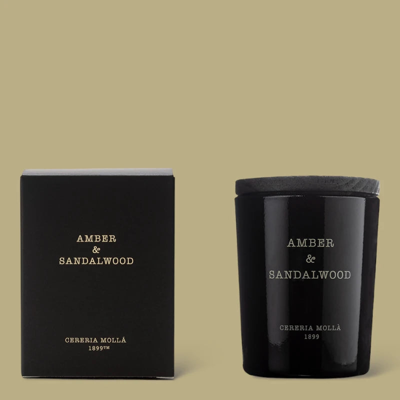 Bougie Ambre et bois de santal Cereria Molla