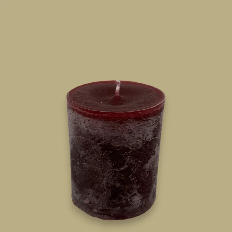 Dekocandle Bougie cylindrique Bordeaux C20704B