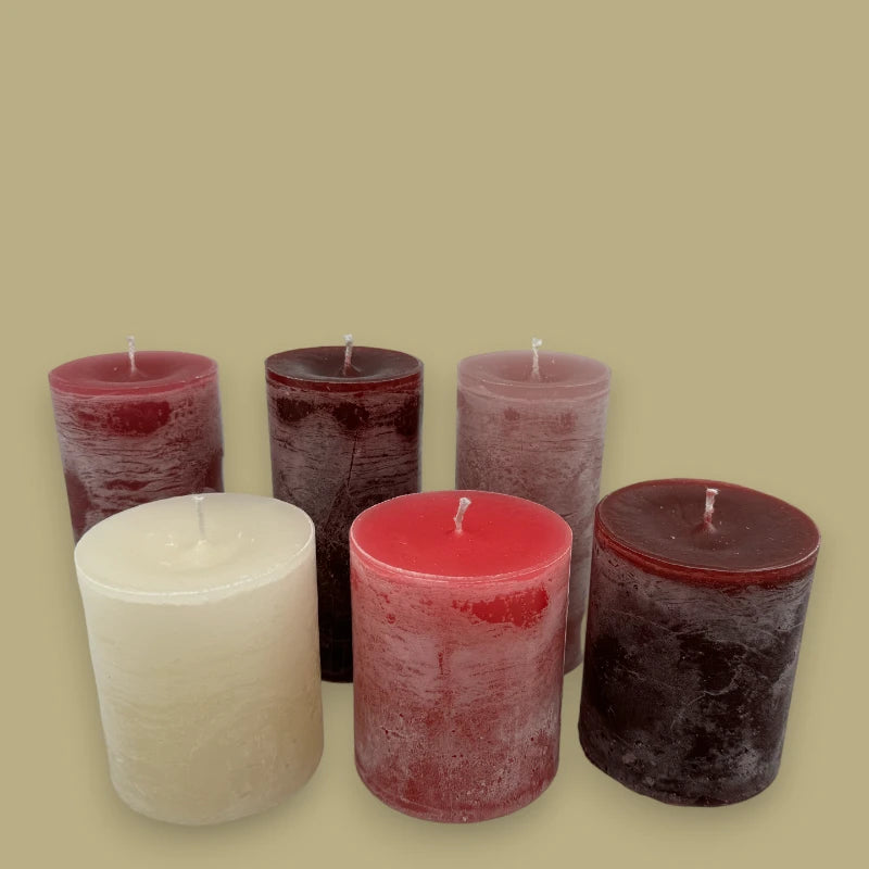 Dekocandle Bougie cylindrique Bordeaux C20704B