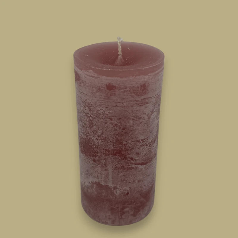 Bougie cylindrique Dekocandle Old Red C10876