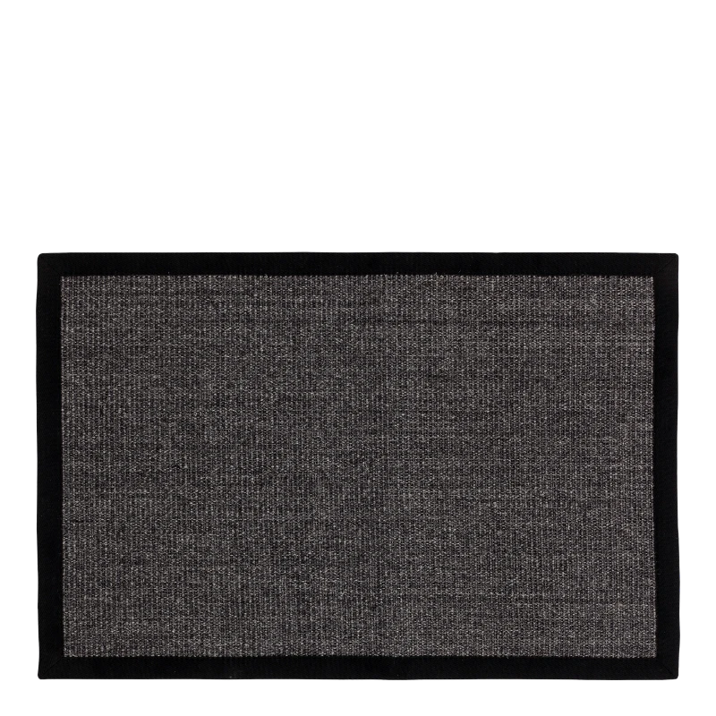 Dixie.Fussmatte Sisal 37960 Jenny Black mit Rand 60x90cm