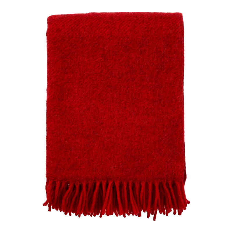 Couverture en laine Klippan Gotland Rouge