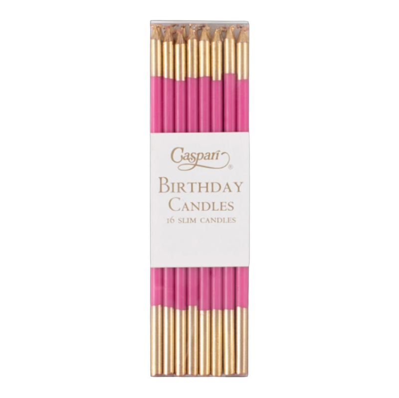 Birthday Candles Bougies d'anniversaire Caspari Fuchsia