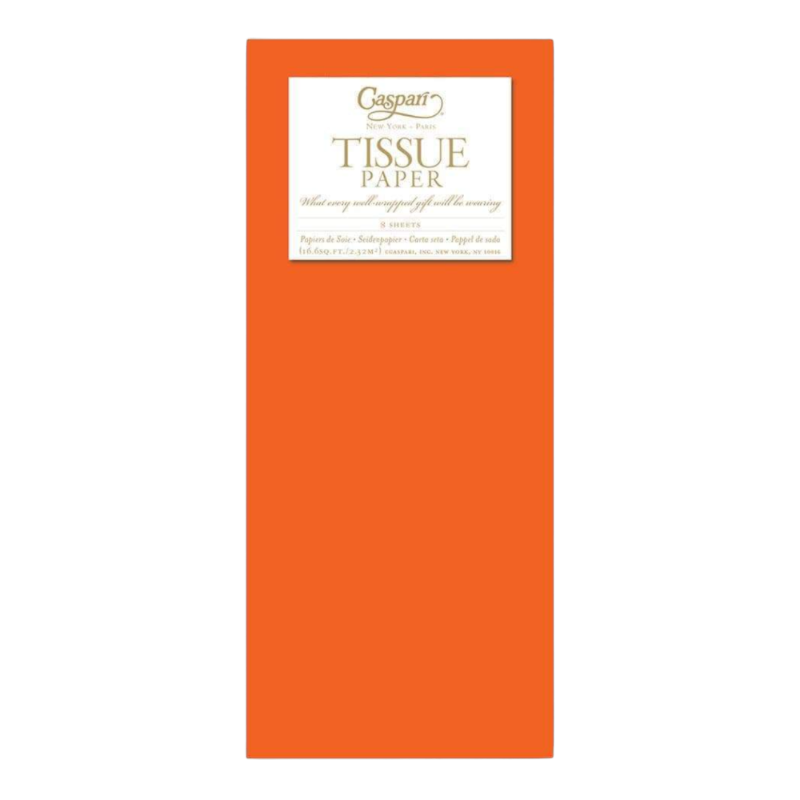 Papier de soie Caspari Orange Uni